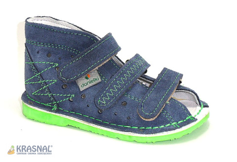 DANIELKI III jeans zielony DANIELKI III jeans zielony