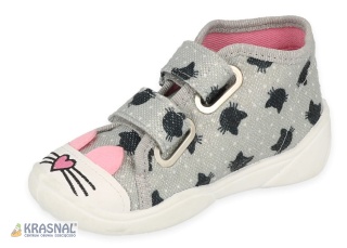 BEFADO 212P078 srebrny brokat kotki