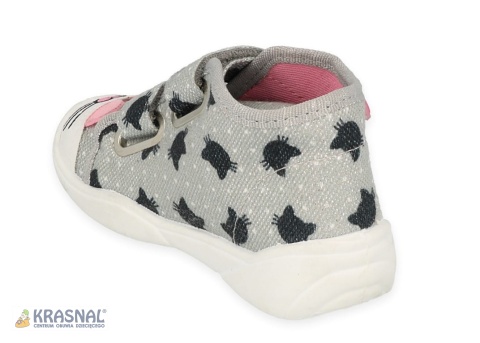 BEFADO 212P078 srebrny brokat kotki
