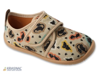 BEFADO 902X056 beż dinozaury barefoot