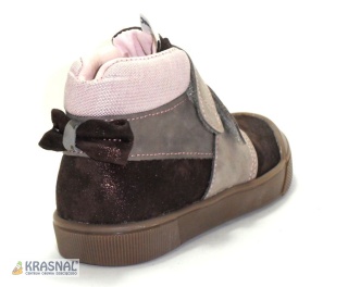 KRASNAL 2211 D brąz brokat kokardka