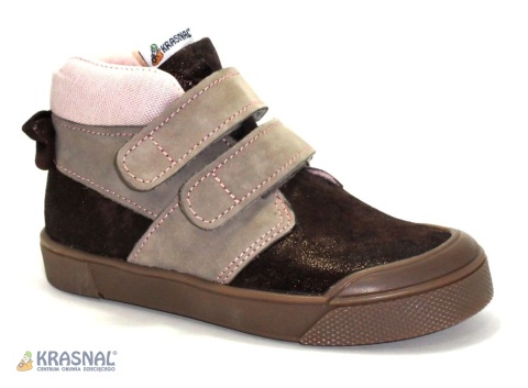 KRASNAL 2211 brąz brokat kokardka