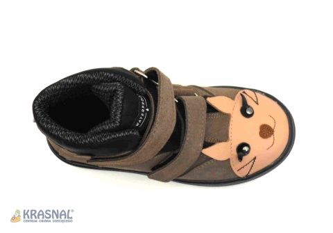 MRUGAŁA 6380 brąz róż króliczek